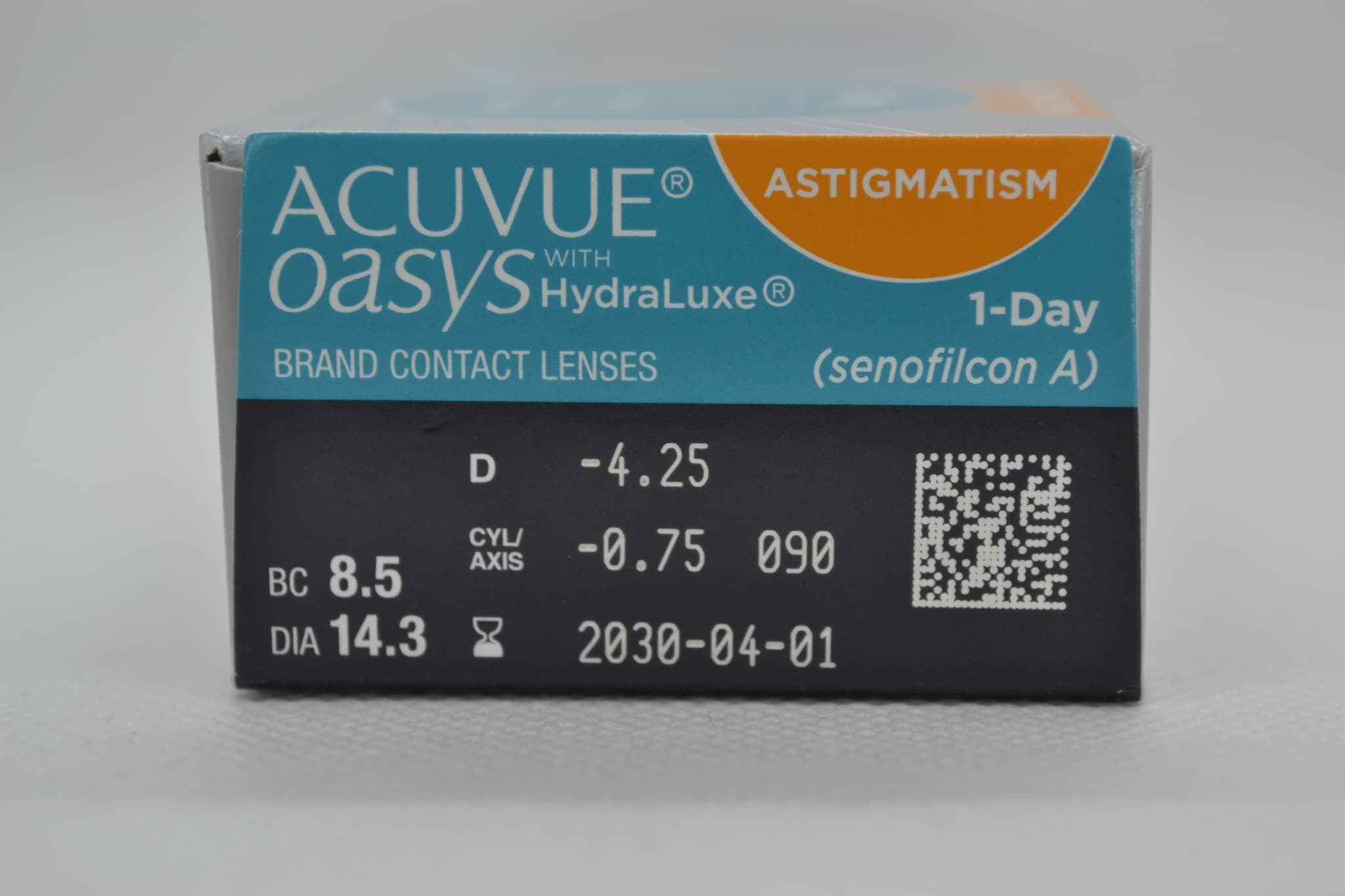 ワンデーアキュビューオアシス 乱視用 (近視)のパッケージ（レンズデータ）