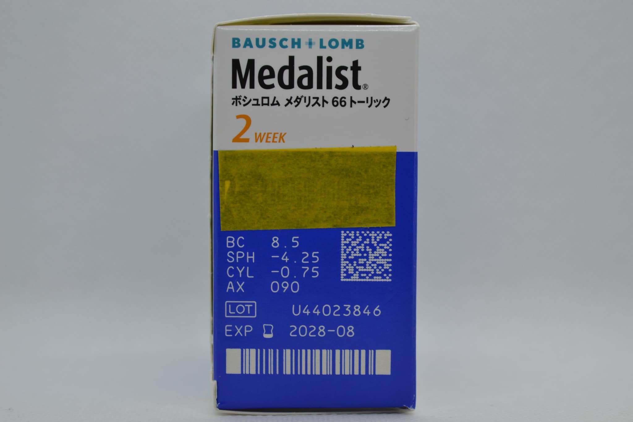 メダリスト 66 トーリックのパッケージ（レンズデータ）