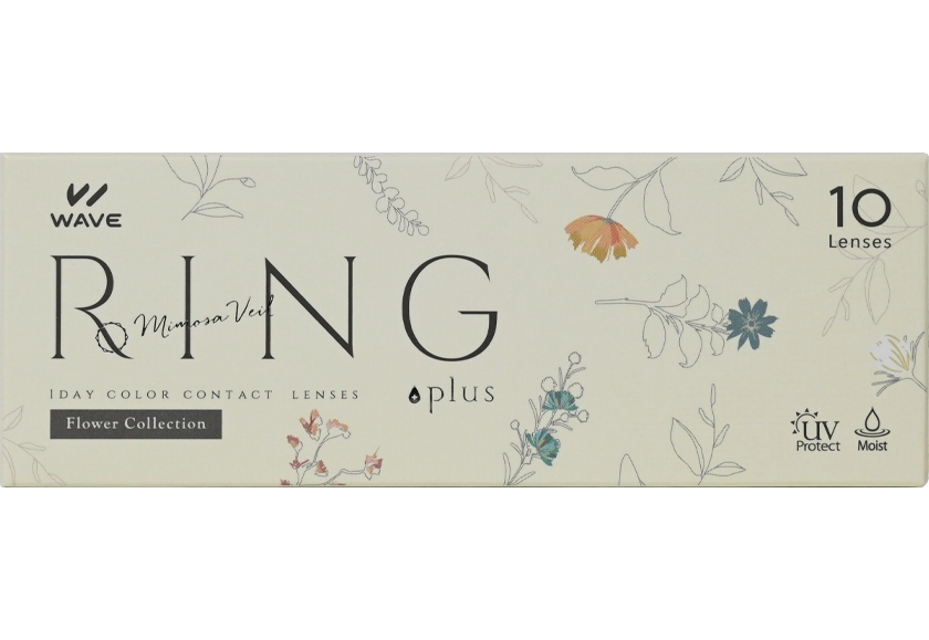 WAVEワンデー UV リング plus フラワーコレクション ミモザベール 10枚入り