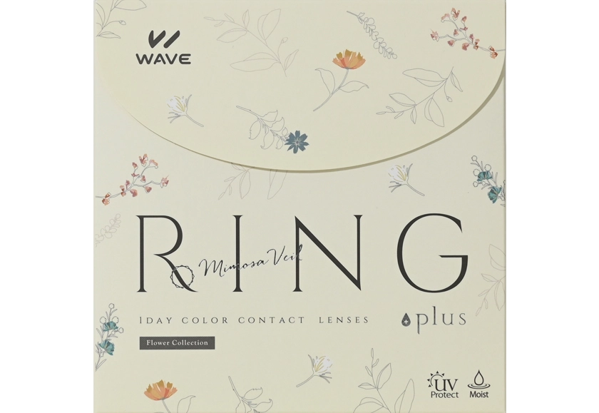 WAVEワンデー UV リング plus フラワーコレクション ミモザベール 30枚入り